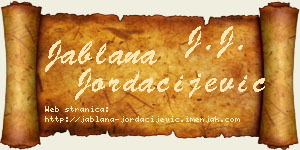 Jablana Jordačijević vizit kartica